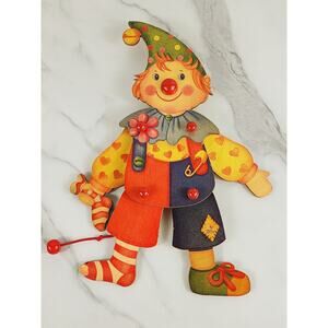 Wooden Puppet Pullet Clown Toy Marionette 13" Select Spielzeug Germany Home Deco